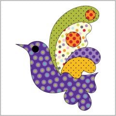 Bird - Purple Dotz - Applique