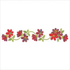 Daisy Dotz - Red - Table Runner / Panel