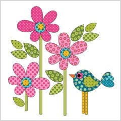 Daisy Dotz - Small - Pink - Applique