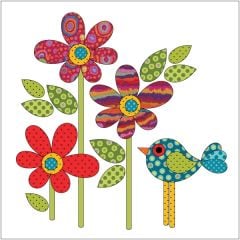 Daisy Dotz - Small - Red - Applique