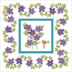 Daisy Dotz - Medium - Violet - Applique Quilt 