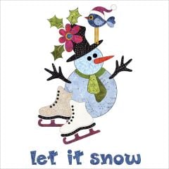 Let It Snow - Wall Hanging - Batik - Applique