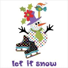 Let It Snow - Wall Hanging - Dotz - Applique