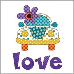 Love Bug - Retro - Applique