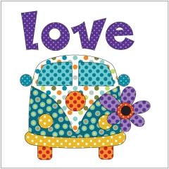 Love Bus - Retro - Applique