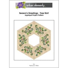 Season's Greetings - Tree Skirt - Applique Project Pattern 