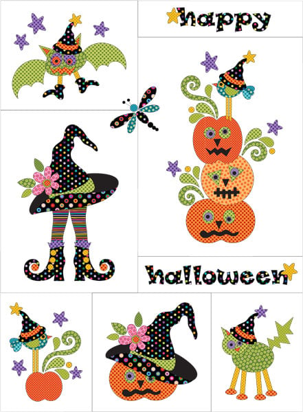 Trick or Treat - 8 Block Set - Applique Quilt